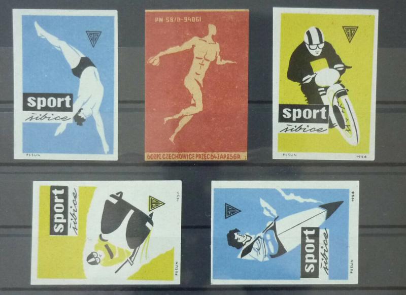 Match Box Labels ! sport olympic games athletics race handball GN14