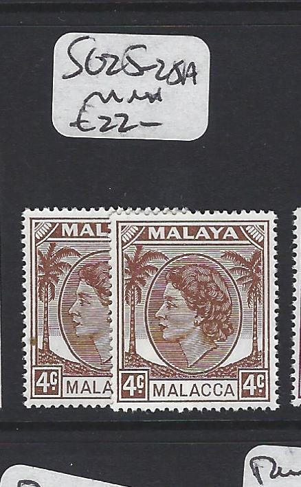 MALAYA  MALACCA  (PP1605B)  QEII  MALACCA 4C SG 25-25A  MNH