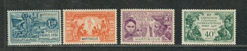 Martinique Sc#129-132 M/H/VF, Cv. $21