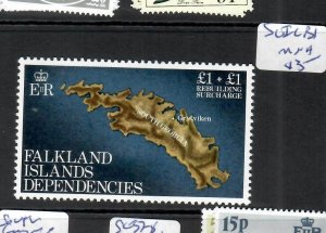 FALKLAND ISLAND DEPENDENCIES (PP0906B) QEII  MAP  SC B1   MNH 