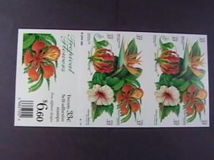 U.S.# 3310-3313(3313b)-MINT/NH-BOOKLET PANE OF 20--TROPICAL FLOWERS--1999