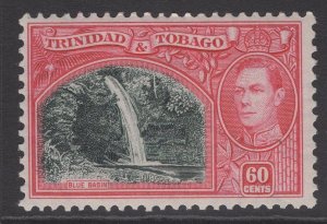 TRINIDAD & TOBAGO SG254 1938 60c MYRTLE-GREEN & CARMINE MTD MINT