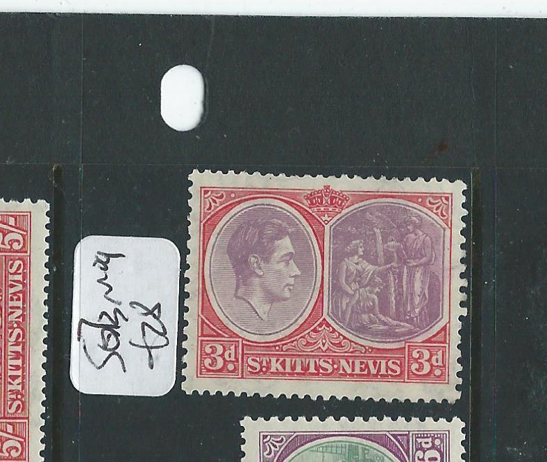 ST KITTS NEVIS (PP3012B) KGVI 3D   SG 73  MOG