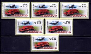 ISRAEL 2015 STAMPS ANBAR NEW ATM MACHINE SET 326 RISHON LE ZION LABEL VEHICLES