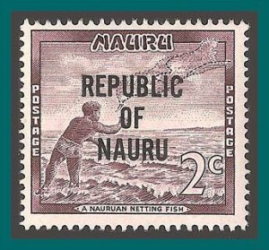 Nauru 1968 Independence, Fisherman, 2c MNH #73,SG81