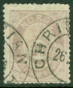 EDW1949SELL : NORWAY 1877 Scott #28 Used. Nice cancel. Small thins. Cat $150.00