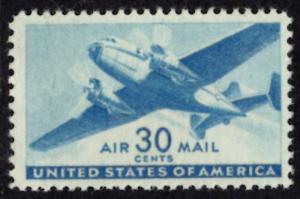 US Stamp #C30 MNH - Twin Motored Transport Airmail Single