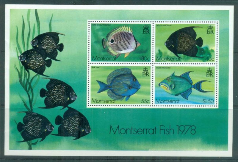 Montserrat 1978 Marine Life, Fish MS MUH