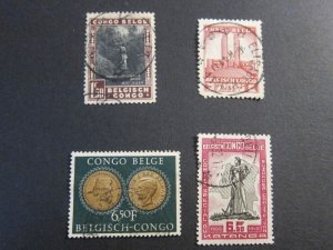 Congo 1937 Sc 168,180,260,289 FU