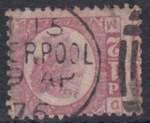 003442/ Great Britain Sg48 1/2d Rose Red Pl 11 Used WMK INV Cv £120