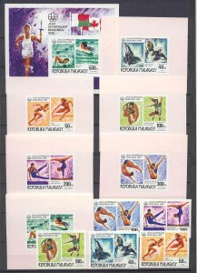 Malagasy 543-44/C153-56 MNH imperf.Olympic-76/5v+7s/s