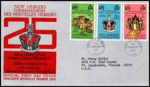 New Hebrides British 215-216 U/A FDC