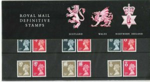 1990 Scotland/Wales/NI Regional Definitive Pack no.23 Presentation pack