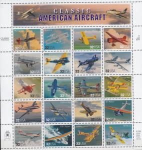 USA - 1997 Classic American aircraft  Sc# 3142- MNH (1371)