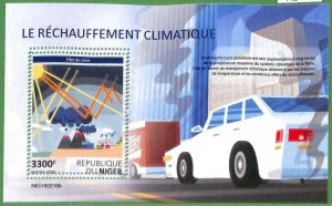 A2416 - NIGER - ERROR: MISSPERF, Souvenir sheet - 2019 Pollution, Global Warming