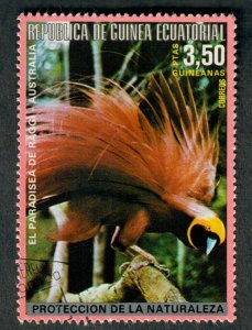 Equatorial Guinea Bird used CTO single from 1974