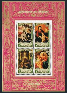 Burundi C285,CB50 ad sheets,MNH.Mi Bl.118-119. Christmas 1983.Virgin and Child.