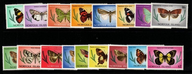 NORFOLK ISLAND SG179/95 1976-7 BUTTERFLIES MNH