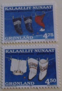 Greenland 342-3 MNH Cat $4.50 Christmas Topical Full Set