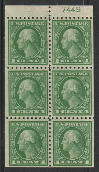 MALACK 462a VF/XF OG NH, booklet pane, plate number, Select! c1456