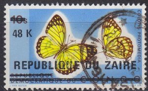 ZAIRE [1977] MiNr 0545 ( O/used ) Schmetterling