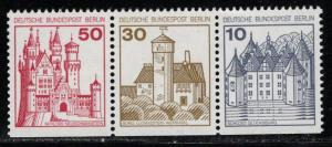 Germany Berlin Scott # 9N396, 9N394, 9N391, mint hr, se-tenant, Mi# W64