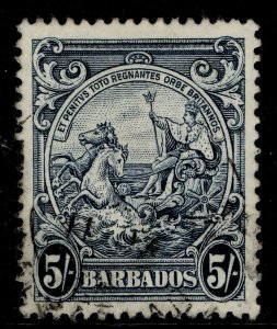 BARBADOS GVI SG256a, 5s indigo, FINE USED. Cat £14.