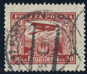 POLOGNE / POLAND 1925 - Mi.231 30Gr Carmine - Used