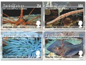 Turks And Caicos 2008 - UNDERWATER PHOTO COMPETITION  - Set of 4 stamps PERF MNH