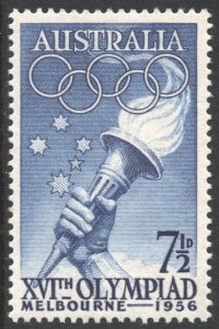 Australia SC#289 7½d Olympic Torch and Symbol (1956) MNH