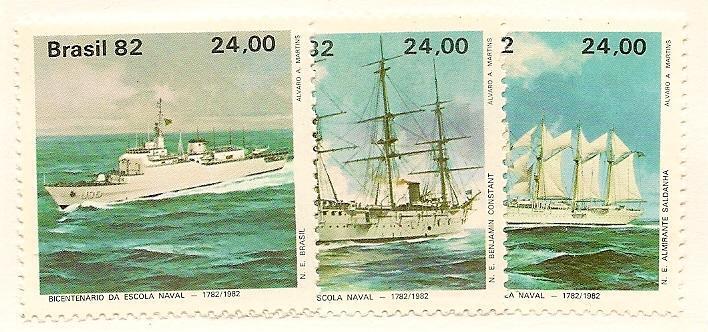 Brazil 1982 MNH Ships Group of 3