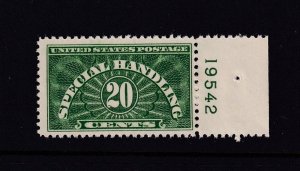 1940 Special Handling Sc QE3a MNH OG dark green wet print, Hebert $30 (YE