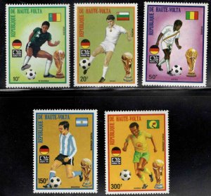 Burkina Faso Upper Volta Scott 328-330, C185-C186 MNH** World Cup soccer set