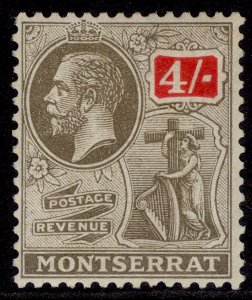 MONTSERRAT GV SG82, 4s black & scalet, M MINT. Cat £22.