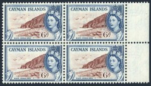 Cayman 143 block/4, MNH. Michel 144. QE II, 1953. Bluff, Cayman Brac, conch.