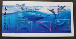 *FREE SHIP Tonga Whale Watching 2005 Marine Life Ocean (FDC) *odd shape *unusual