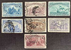 US Stamps - SC# 230 - 236 - Used  - Catalog Value = $64.70