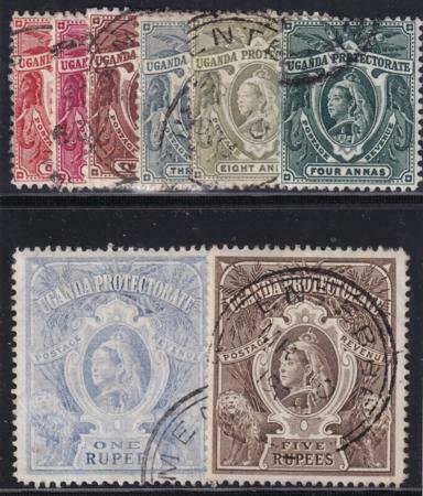 Uganda 1898-1902 SC 69-76 Used Set