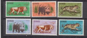 J27343 1962 guinea set mh #248-53 wild animals