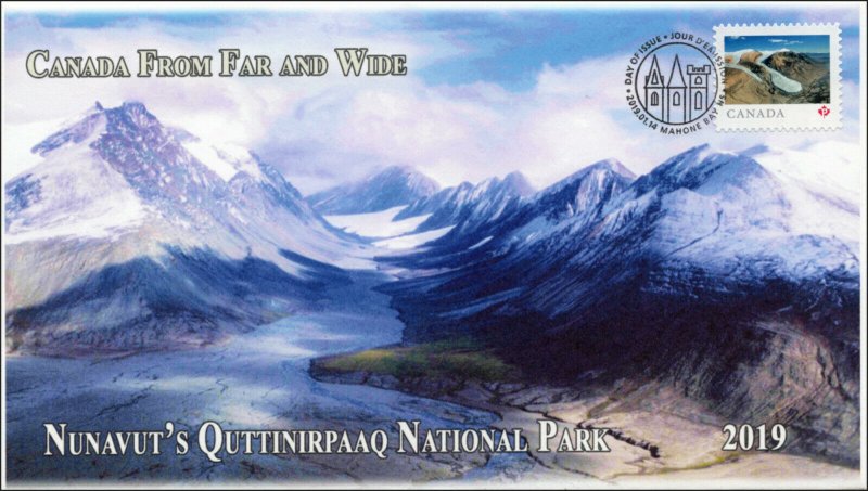 CA19-010, 2019,Far and Wide, Pictorial Postmark, First Day Cover, Quttinirpaaq N