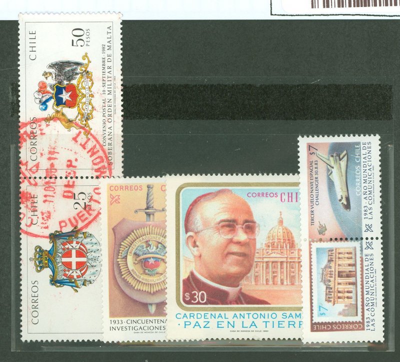 Chile #633a/663a  Single (Complete Set)