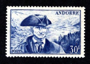 ANDORRA - FRENCH ADMINISTRATION SC# 123 FVF/MOG 1951