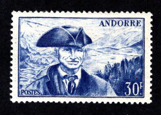 ANDORRA - FRENCH ADMINISTRATION SC# 123 FVF/MOG 1951