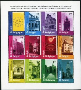 Belgium 1711 sheet, MNH. Michel 2815-2826 Zd-bogen. European Heritage Days,1998.