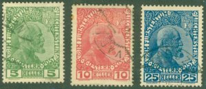 LIECHTENSTEIN 1-3 USED (RL) 5171 CV $90.00 BIN $22.00