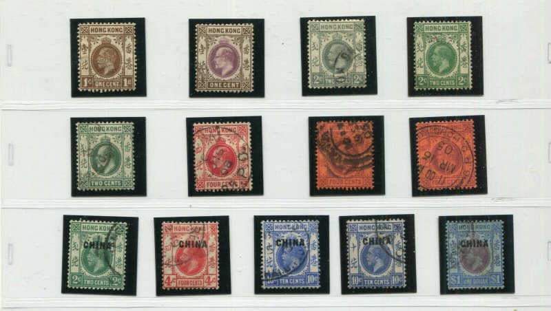 QV - KGV HONG KONG & POs IN CHINA GREAT CLASSIC LOT WITH MANY BETTER STAMPS