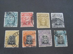 Rhodesia 1913 Sc 119-22,124-5,7 FU