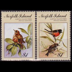 NORFOLK IS. 1990 - Scott# 500a-b Birds-Robins Set of 2 NH