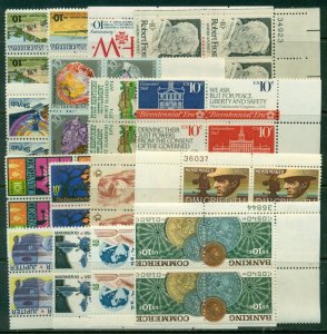 16 DIFFERENT SPECIFIC 10-CENT PLATE BLOCKS, MNH, READ, GREAT PRICE! (43)