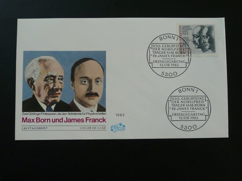 physics nobel prize James Franck Max Born judaica FDC 1982 Germany 83782